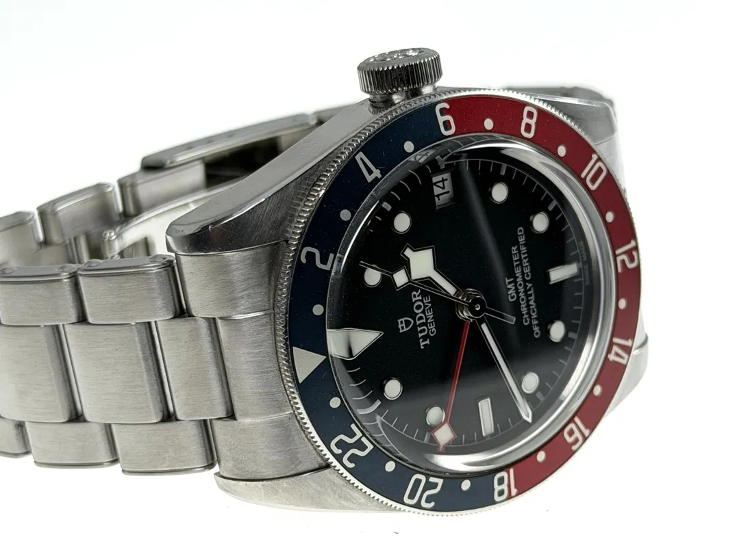 Tudor Black Bay GMT Heritage Pepsi automatic 41mm full size black dial box papers 79830RB