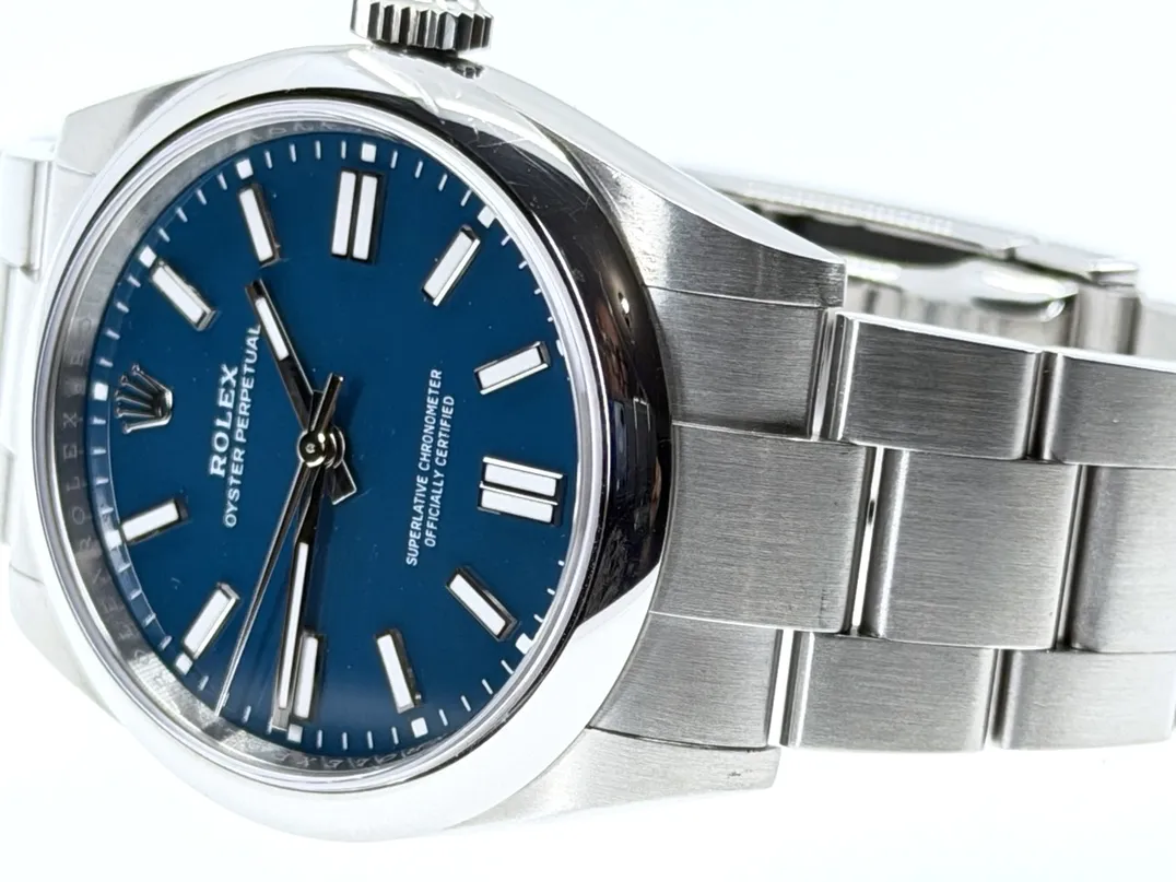 Rolex Oyster Perpetual 41 with Med Blue Dial model 134300 Box Papers Card Year 2025