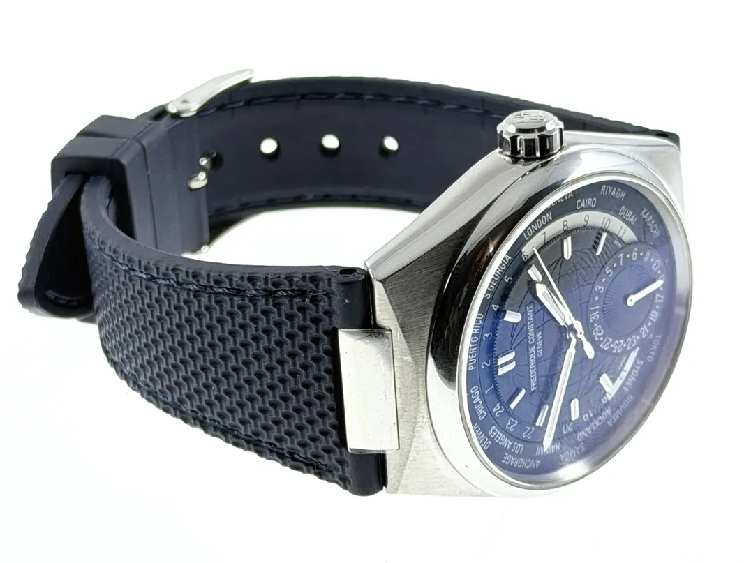 Frederique Constant Highlife Worldtimer 24 Timezones Blue Dial Men's 41mm Automatic Box Papers FC-718N4NH6B