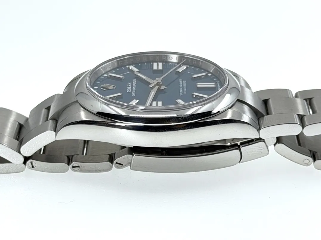 Rolex Oyster Perpetual 41 with Med Blue Dial model 134300 Box Papers Card Year 2025