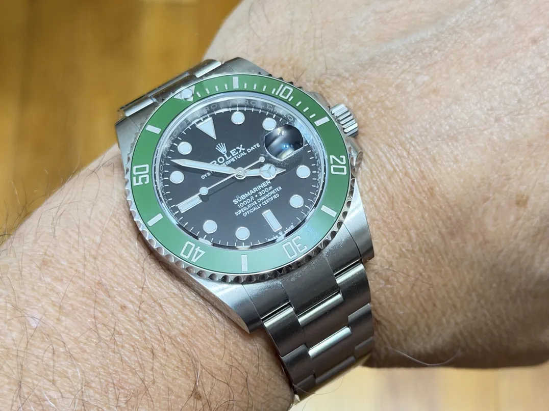 Rolex Submariner with Date Green Ceramic Bezel and Black dial Starbucks 126610LV Box Papers Year 2026
