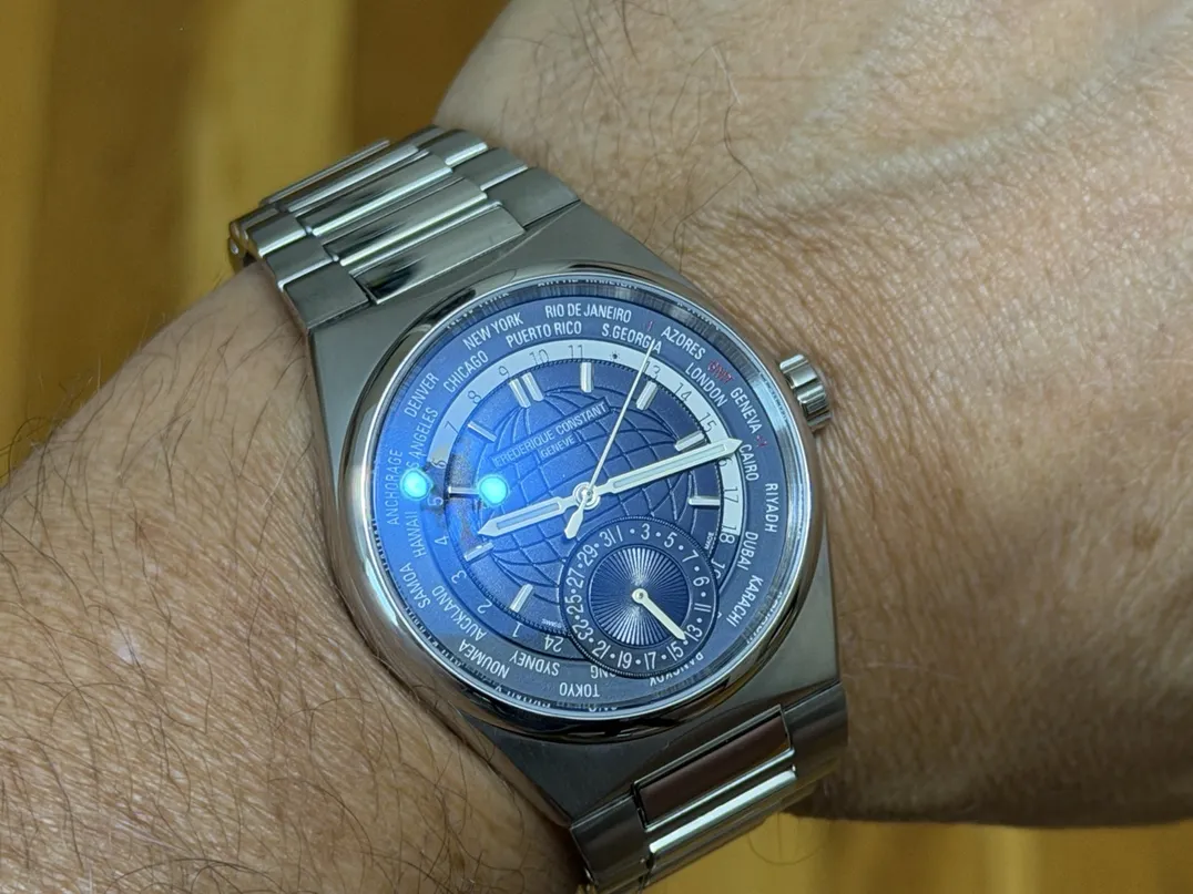Frederique Constant Highlife Worldtimer 24 Timezones Blue Dial Men's 41mm Automatic Box Papers FC-718N4NH6B
