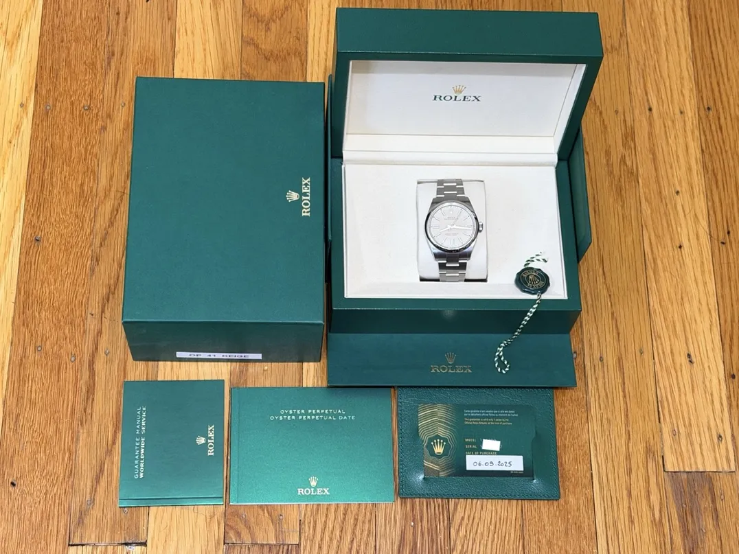 Rolex Oyster Perpetual 41 with Beige Dial model 134300 Box Papers Card Year 2025