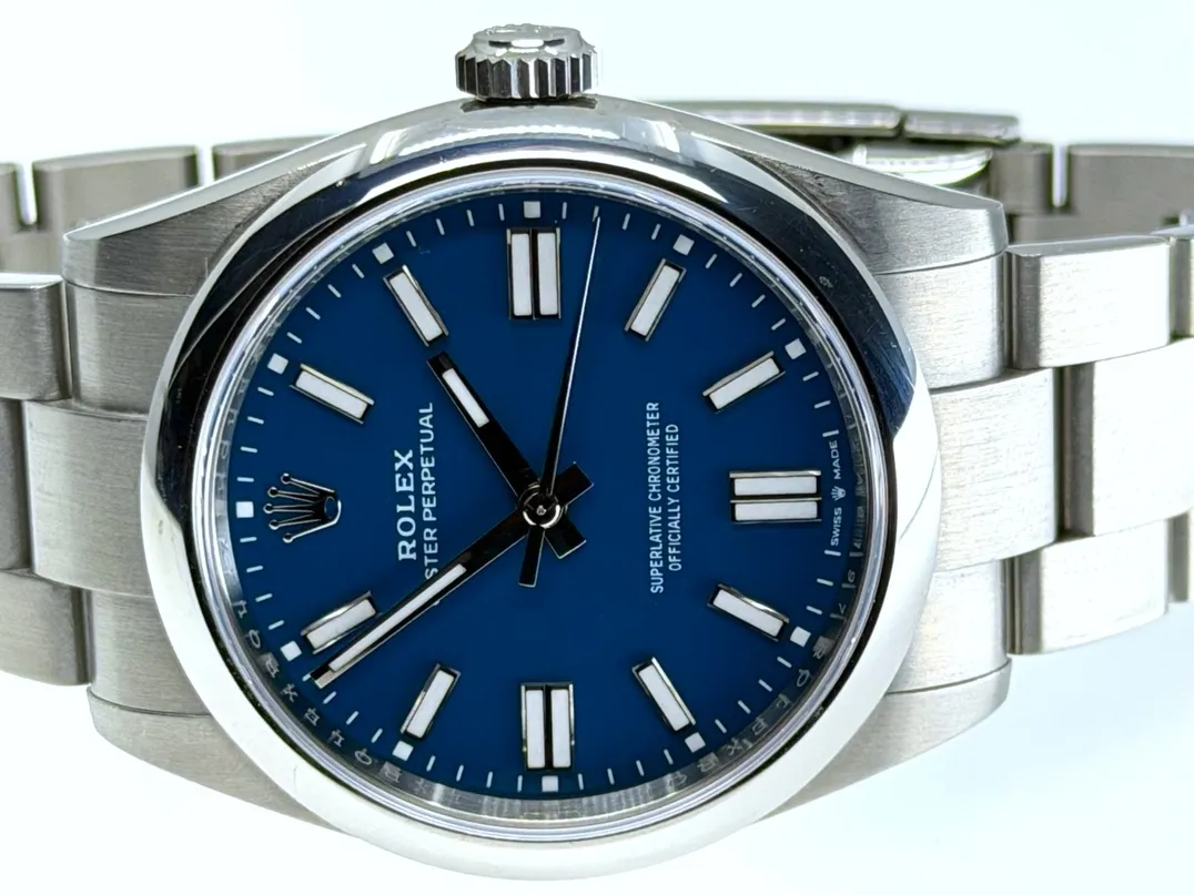 Rolex Oyster Perpetual 41 with Med Blue Dial model 134300 Box Papers Card Year 2025
