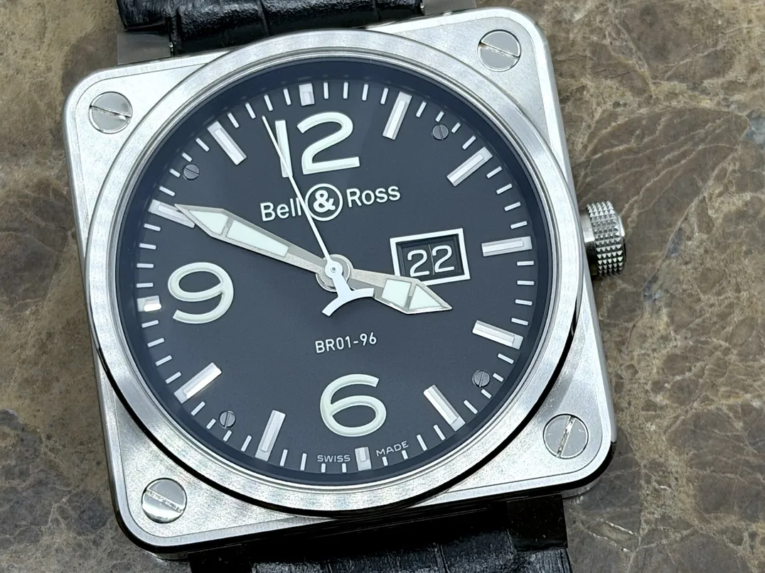 Bell & Ross BR01-96 Big Date Automatic 46mm with 4 sets of Straps Box Booklets