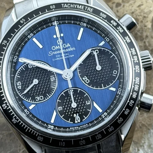 OMEGA Speedmaster RACING CHRONOGRAPH Blue Panda Dial 40mm Automatic with Box Booklet and Stylus 326.30.40.50.03.001