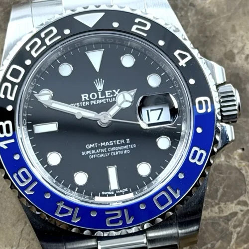 Rolex GMT Master 2 Black Blue 40mm Automatic BATMAN with Box Papers white tag Warranty Card 116710BLNR