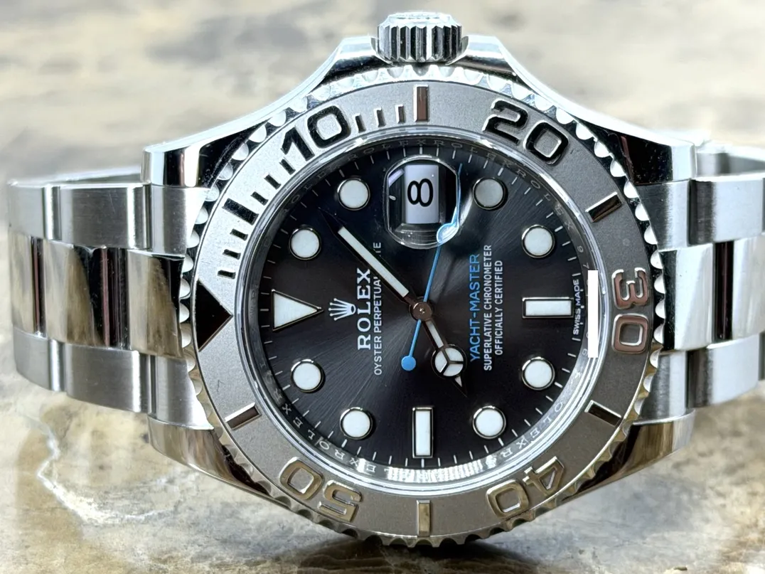 Rolex Yachtmaster Steel & Platinum 40mm Automatic with Rhodium Dial 116622 with Box and Papers