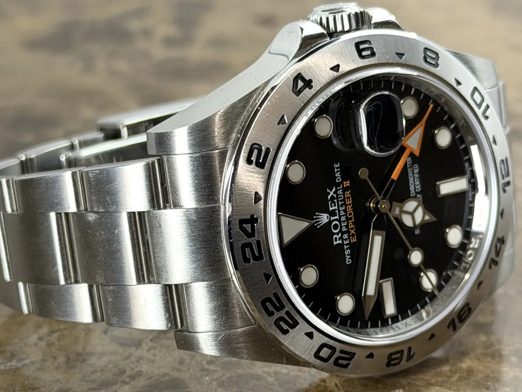 Rolex Explorer II 42mm Automatic Orange Hand with Black Dial Oyster Steel Bracelet model 216570