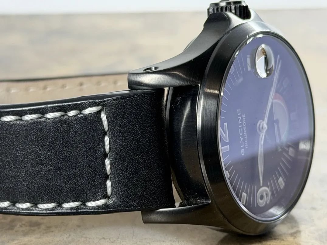 Glycine Incursore Power Reserve Indicator 46mm Automatic Black DLC Limited to 300 pieces model 3880