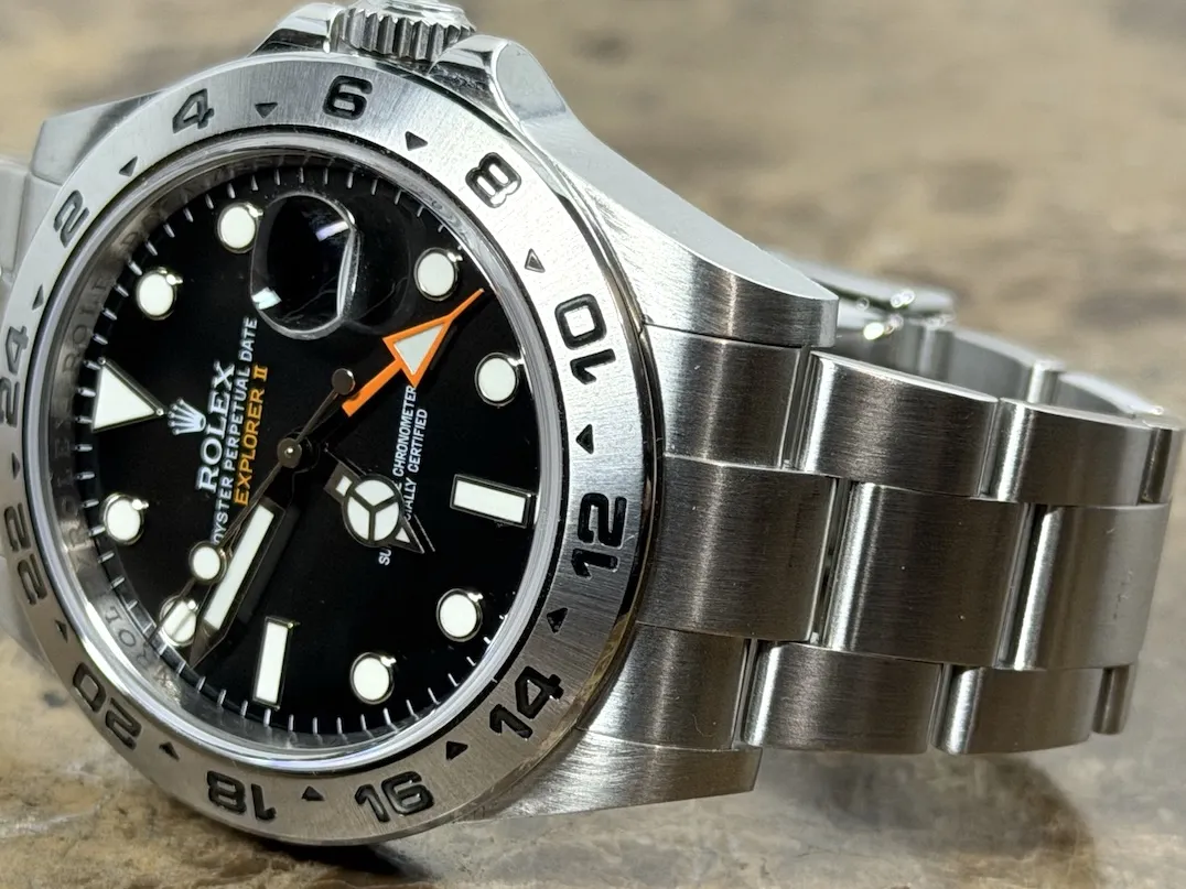 Rolex Explorer II 42mm Automatic Orange Hand with Black Dial Oyster Steel Bracelet model 216570