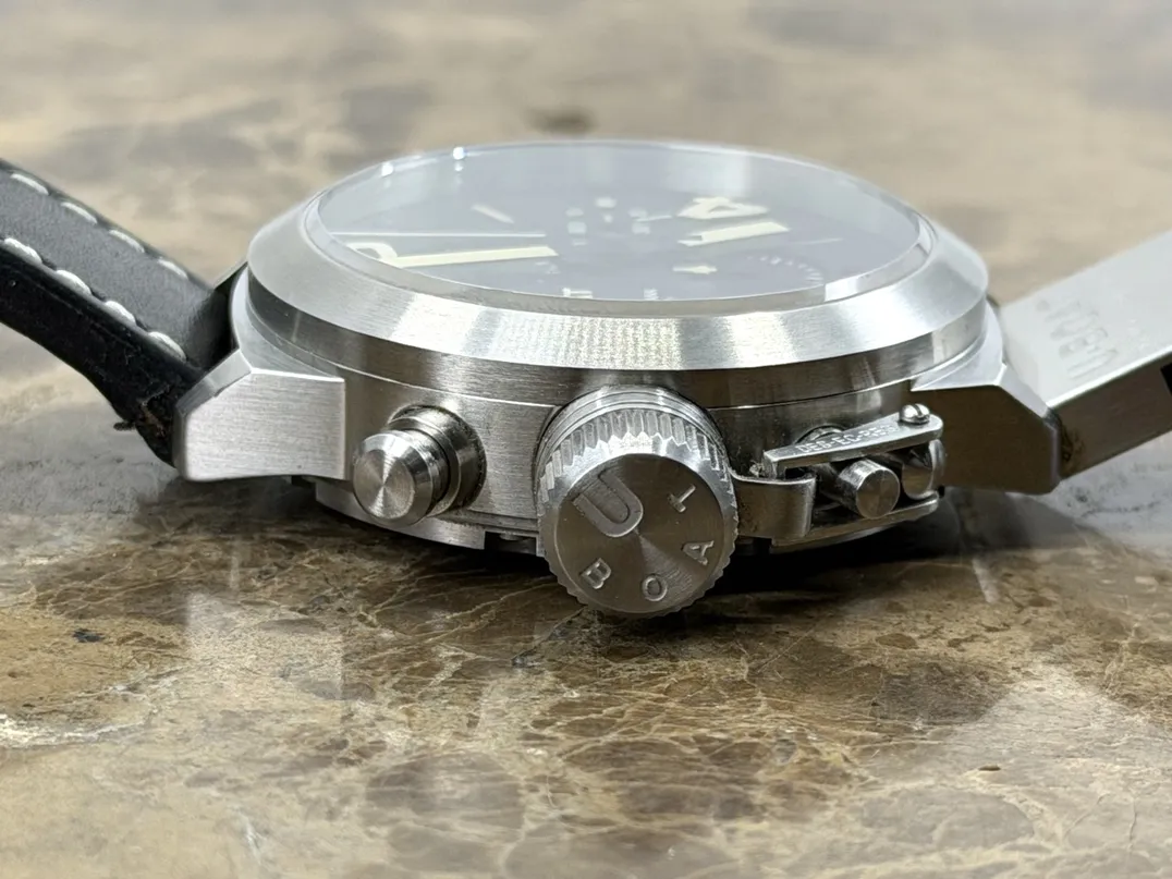 U BOAT Chronografo Acciaio 45mm Automatic 316L- Steel with 2 Straps with U Boat Box