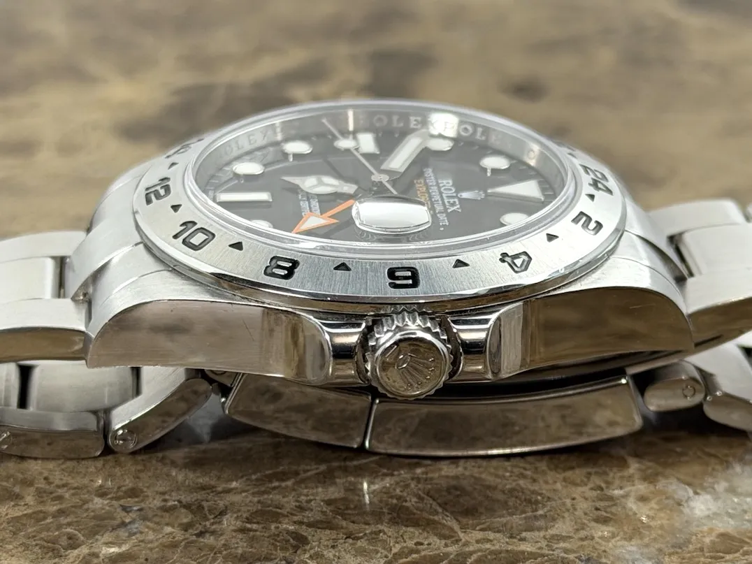 Rolex Explorer II 42mm Automatic Orange Hand with Black Dial Oyster Steel Bracelet model 216570