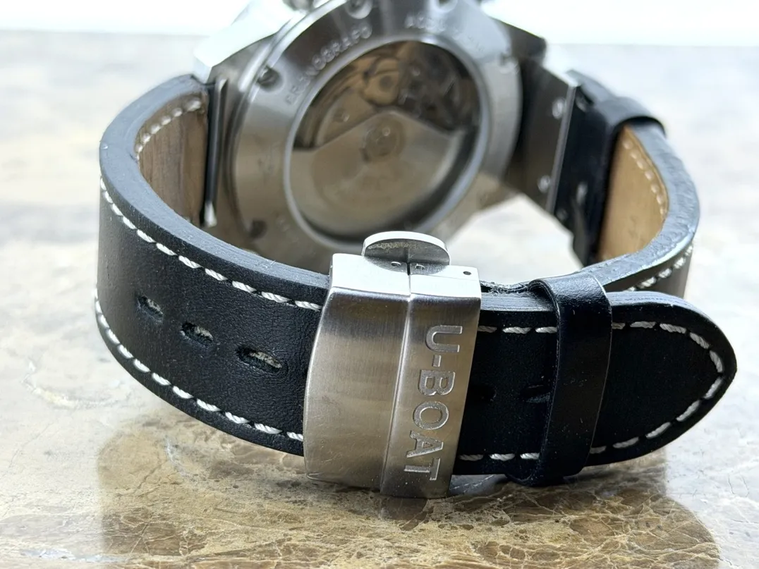 U BOAT Chronografo Acciaio 45mm Automatic 316L- Steel with 2 Straps with U Boat Box